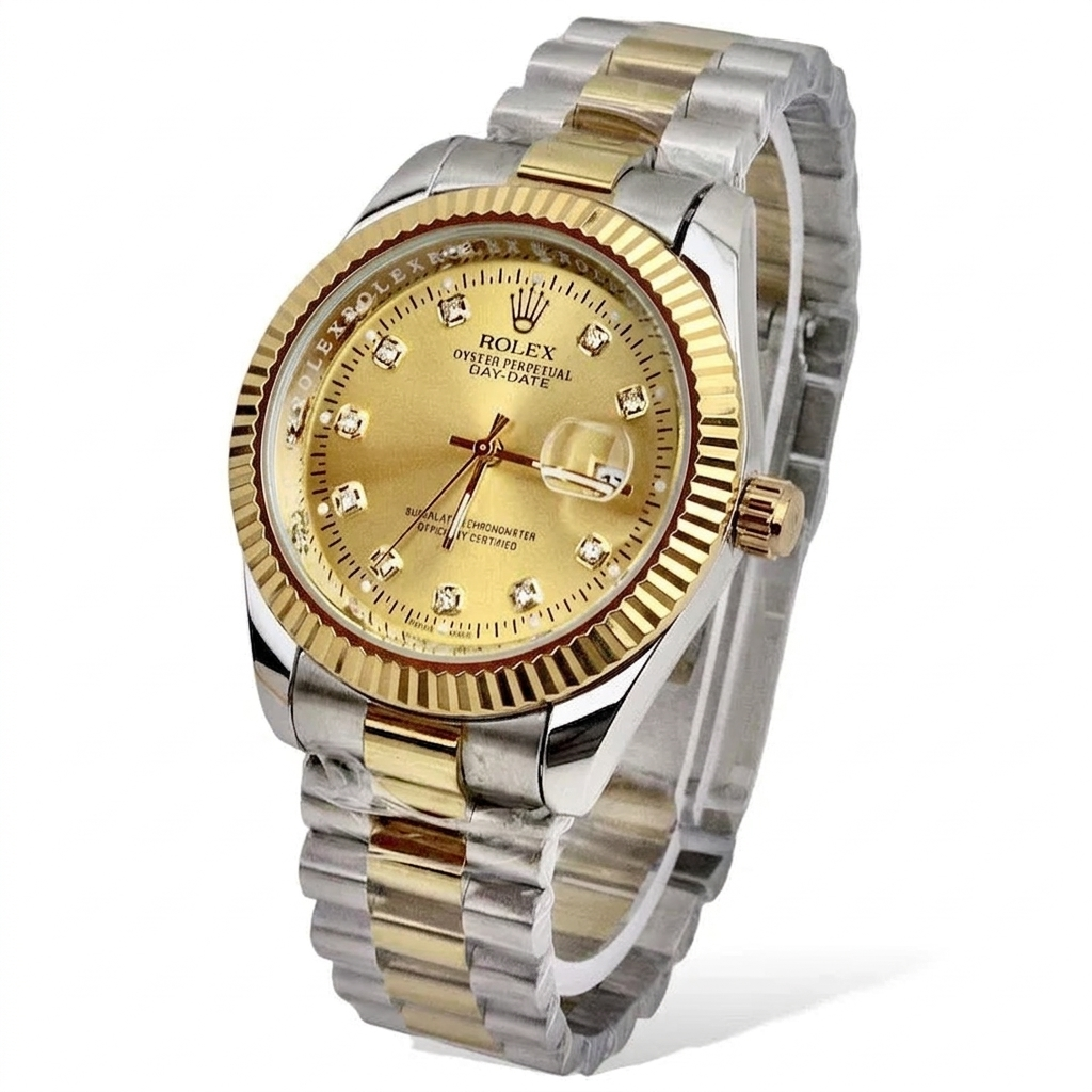 Men - Date Only - Two Tone Golden Dial GRR