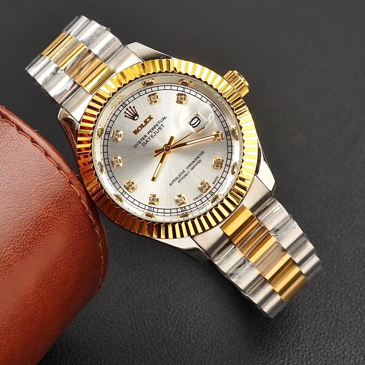 Rolex Golden Silver With Linning CL