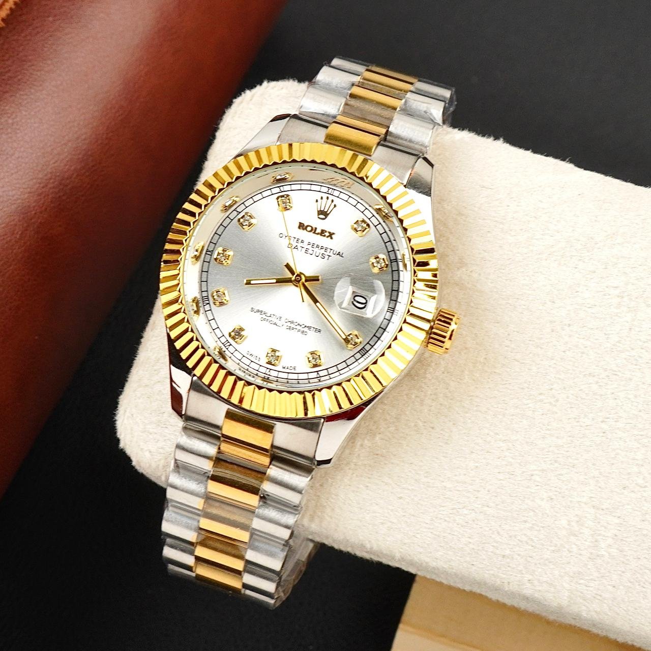 Rolex Golden Silver With Linning CL