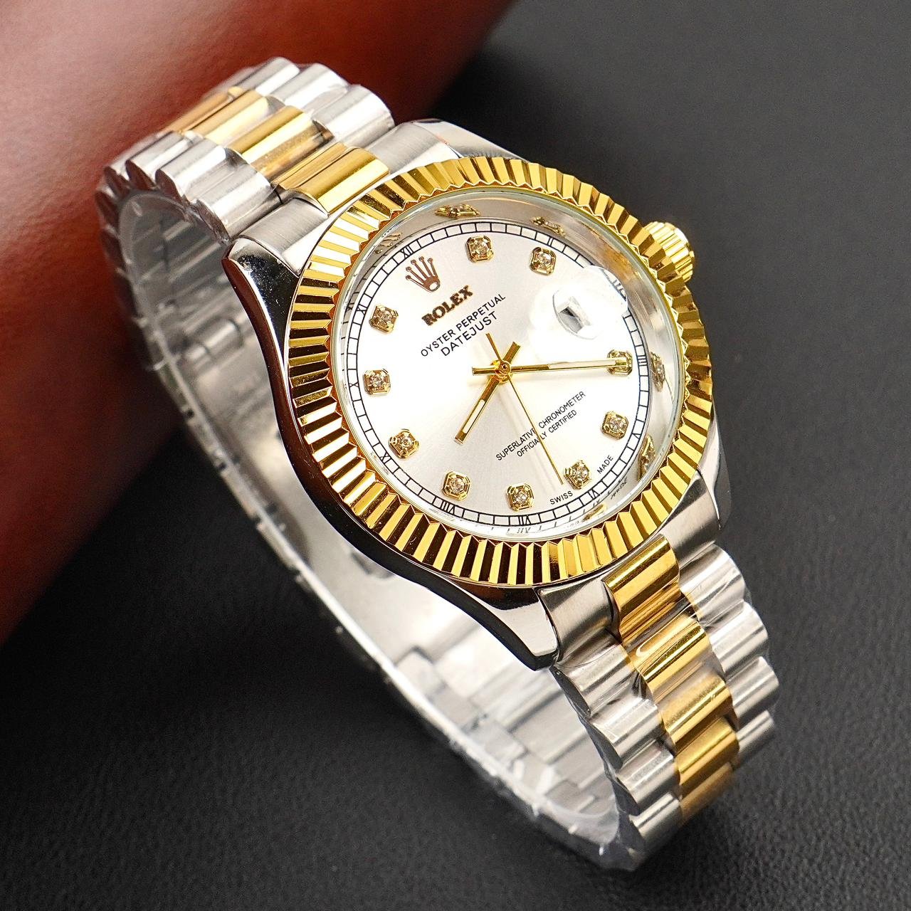 Rolex Golden Silver With Linning CL