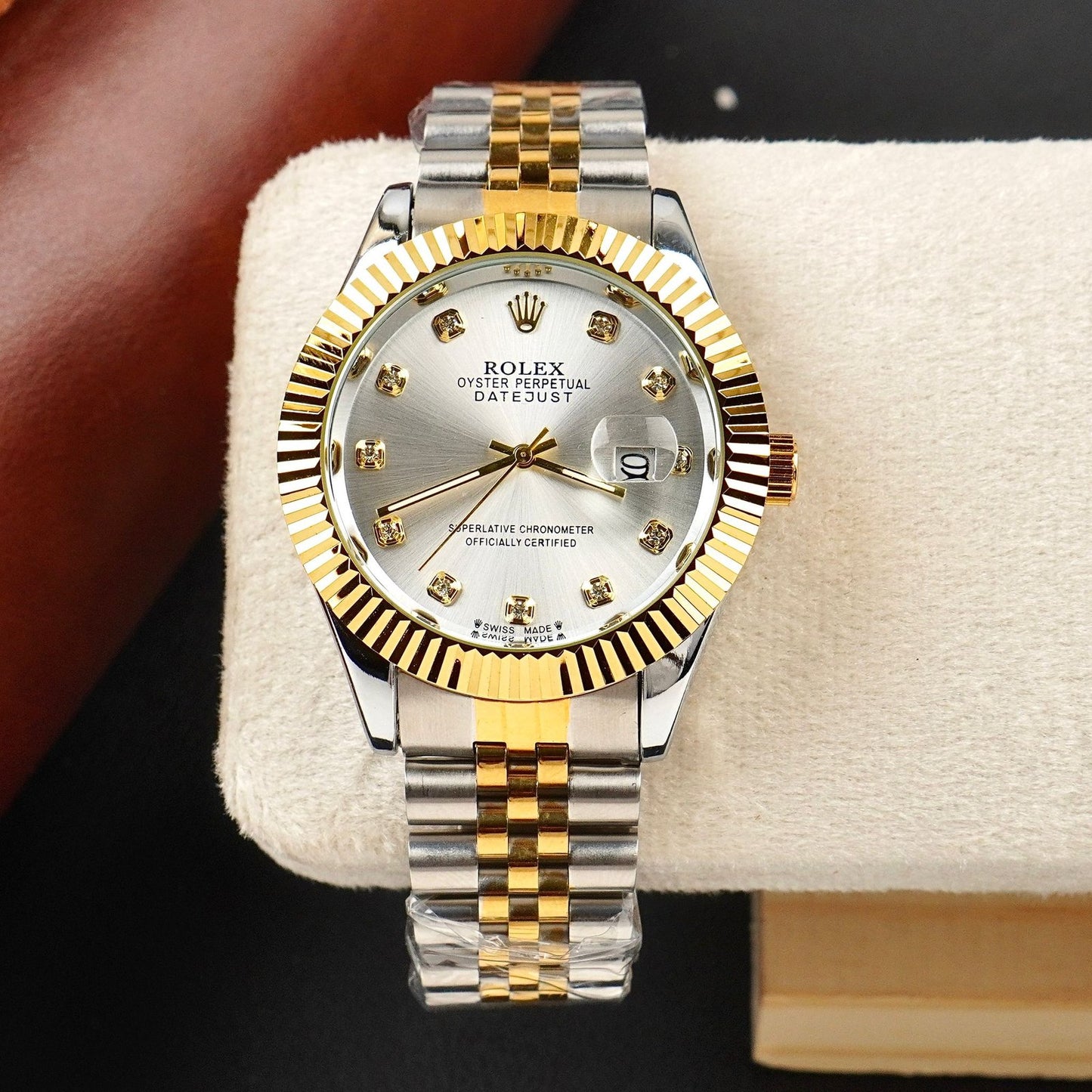Rolex Golden Silver With Lining
