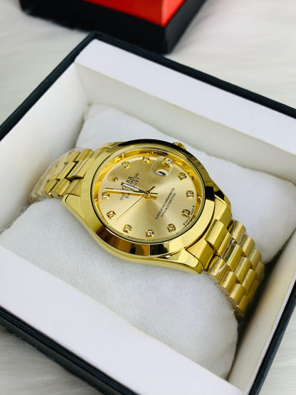 Rolex Pure Gold Stainless Steel Watch