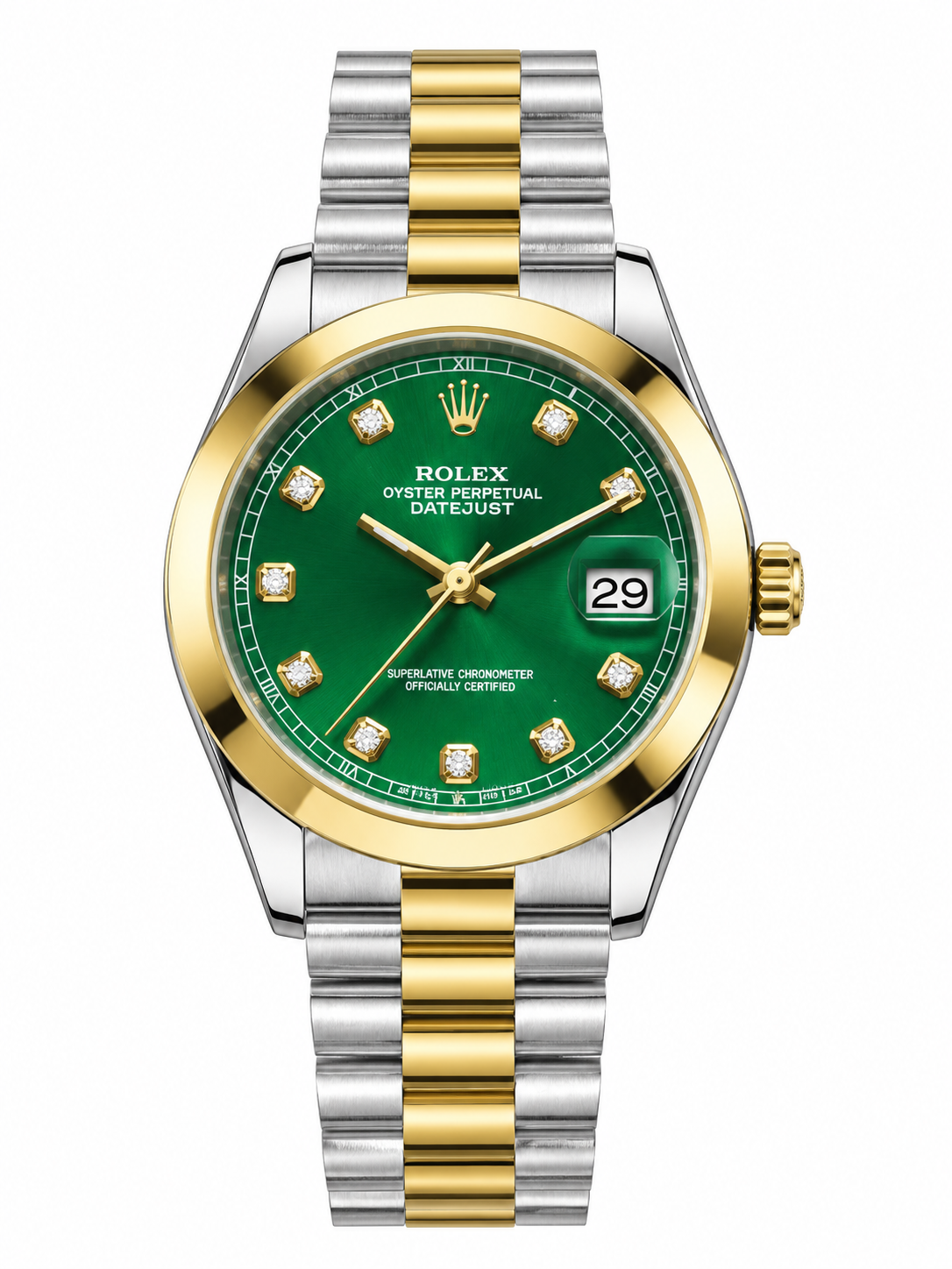 Men - Date Only - Two Tone Green Dial CL