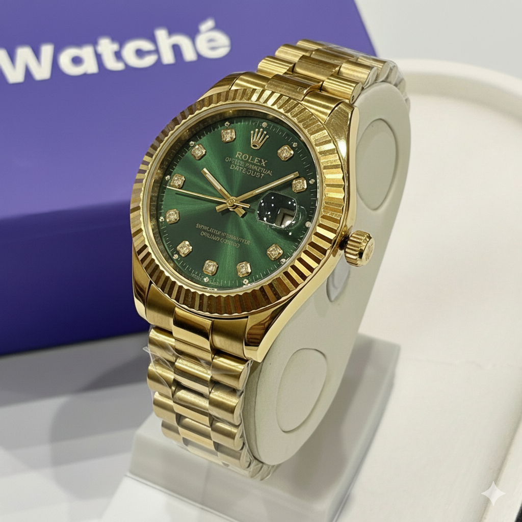 Rolex Pure Gold With Green Dial - GRR