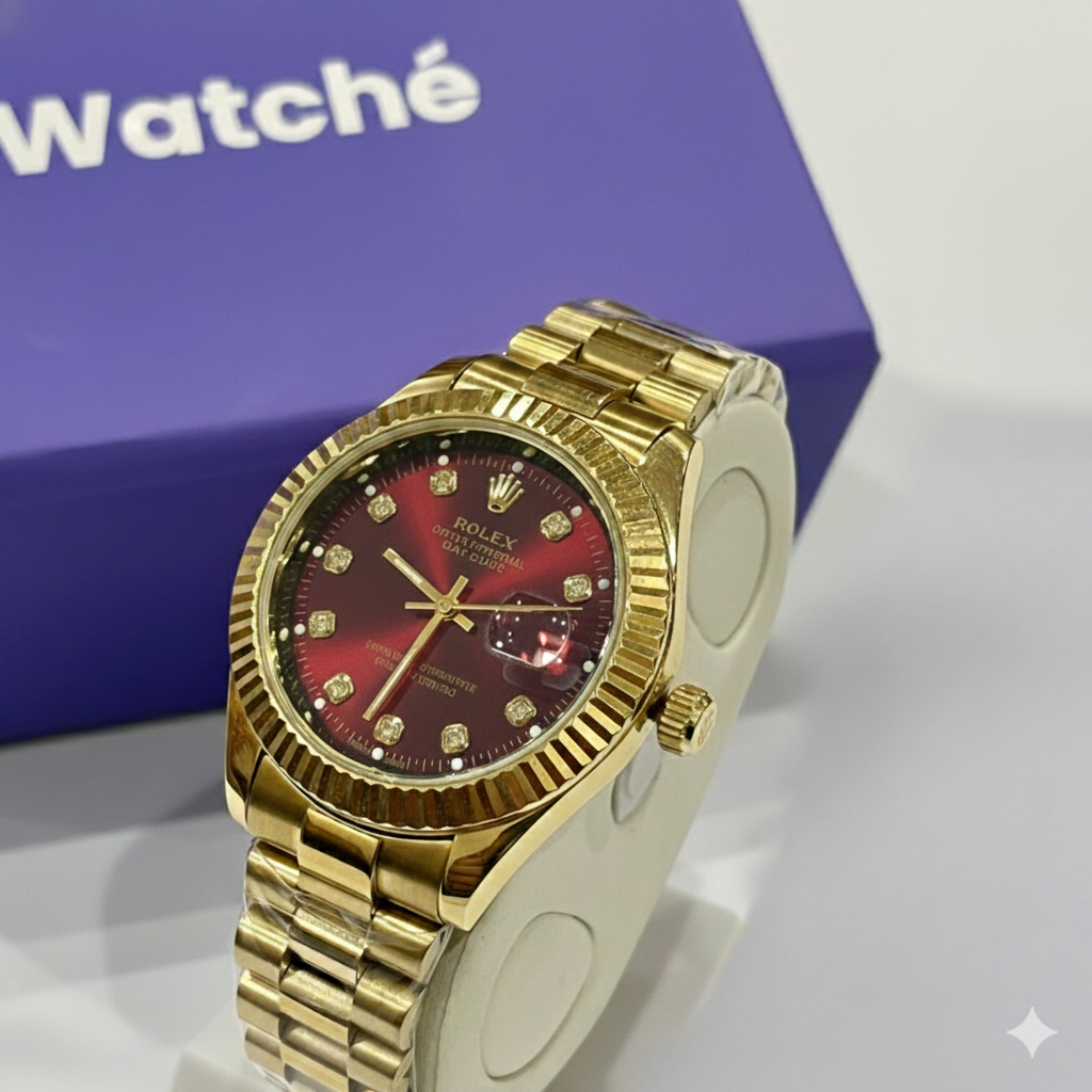 Rolex Pure Gold With Red Dial - GRR