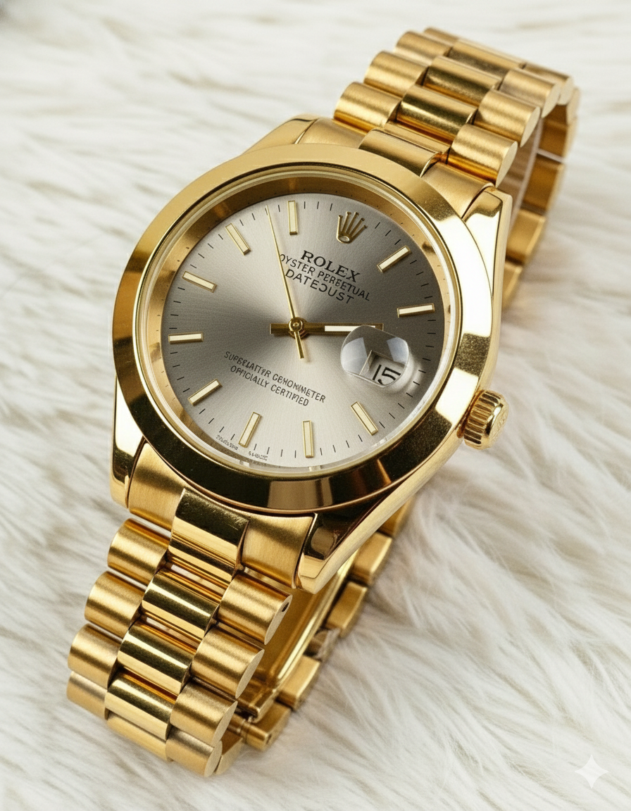 Rolex Pure Gold With Grey Dial - LNG