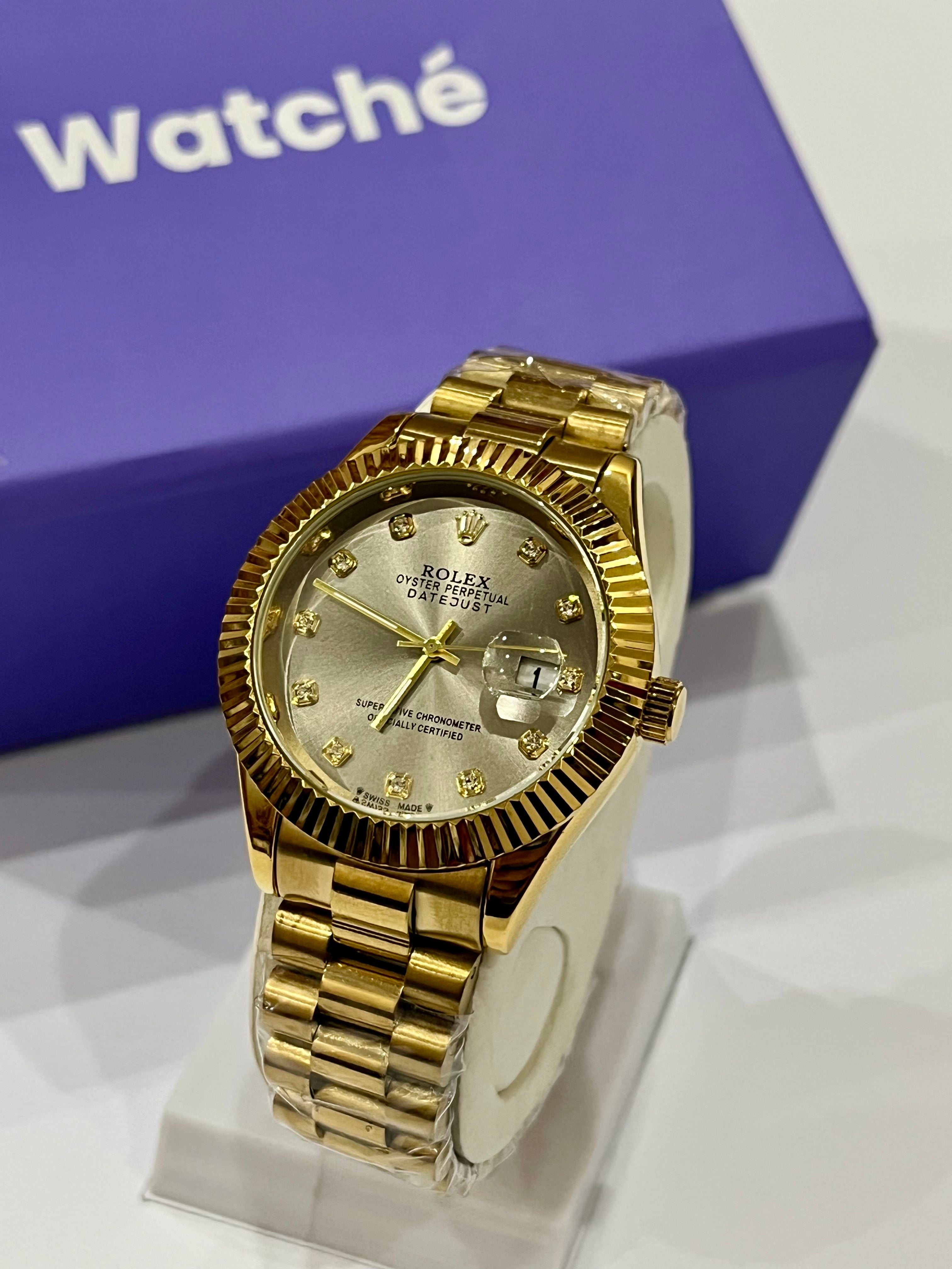 Rolex Pure Gold With Grey Dial GRR