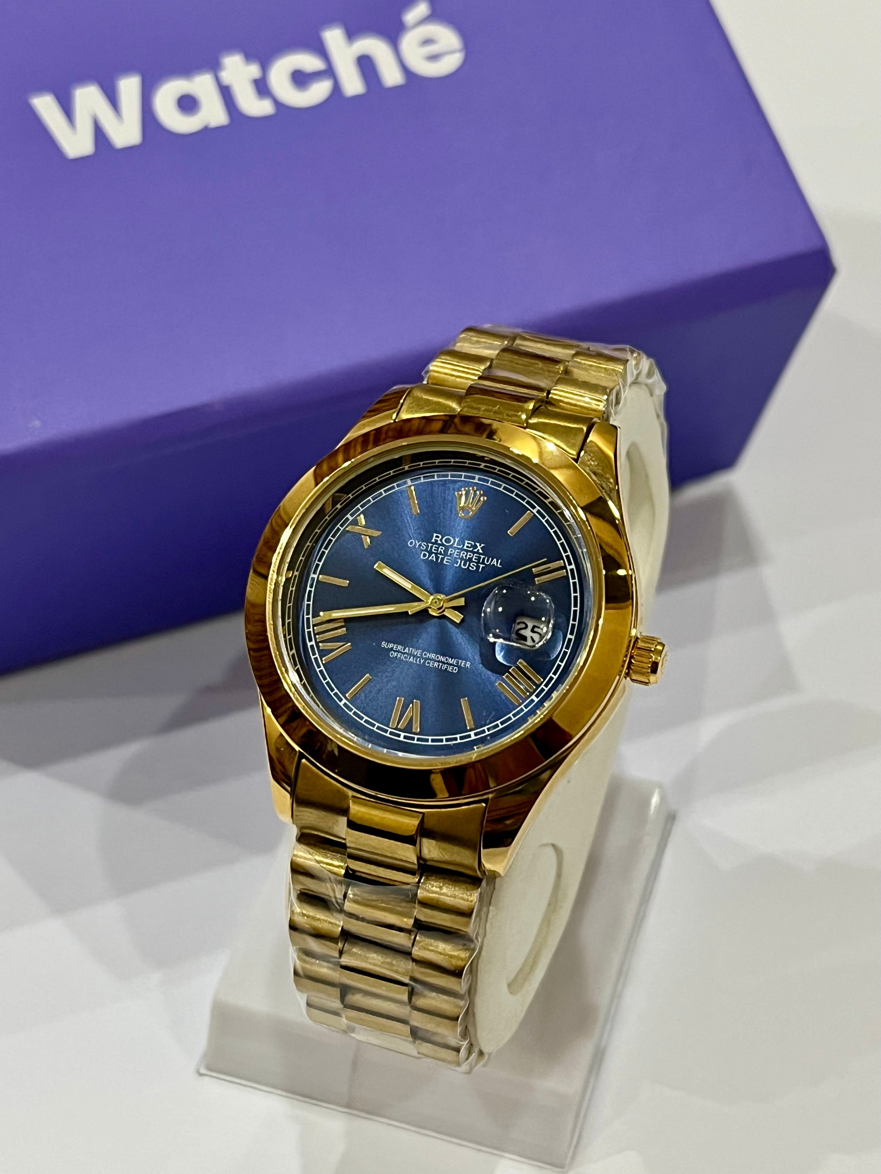 Rolex Pure Gold With Blue Dial CL-NMB