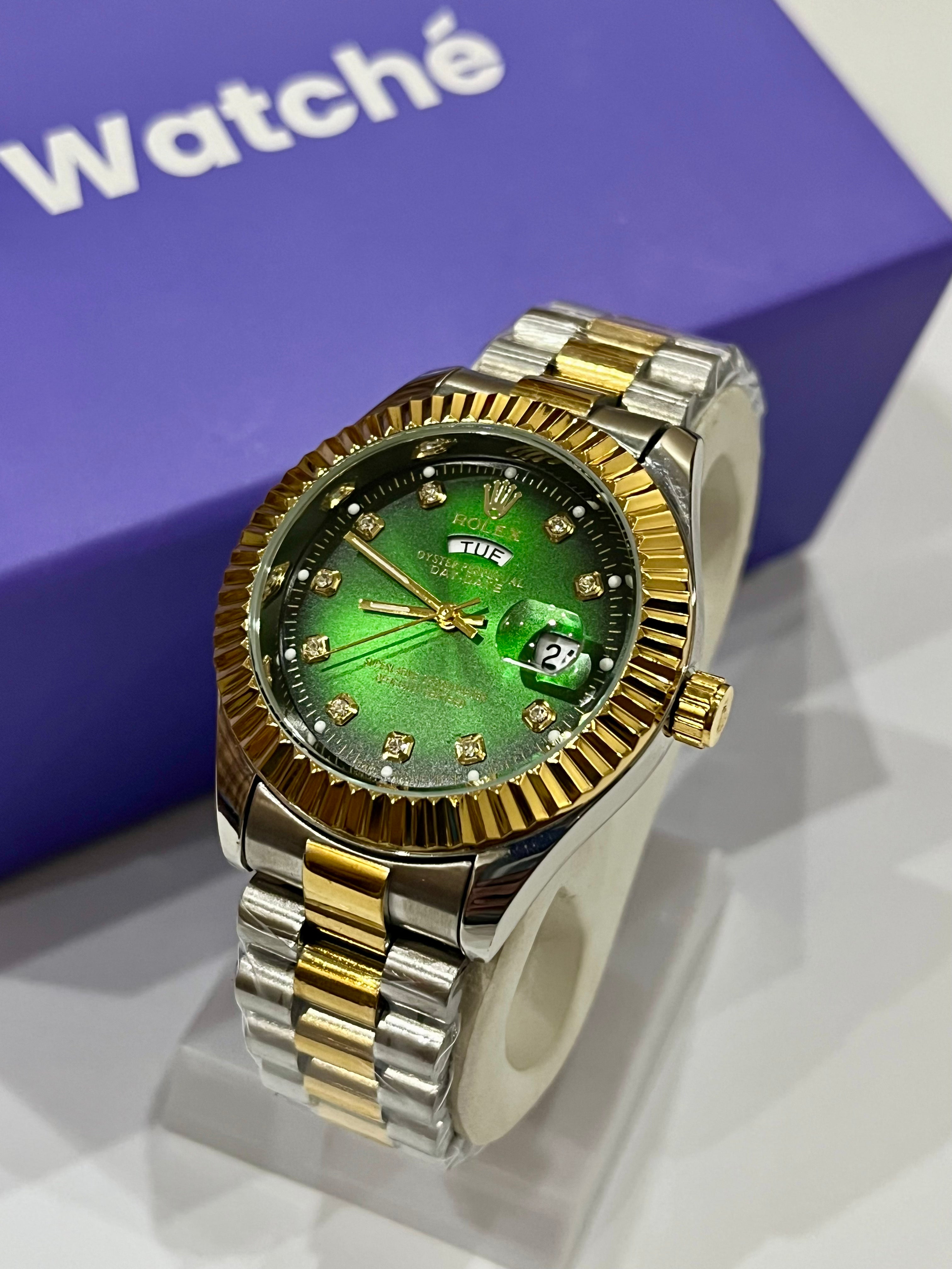 Rolex Day & Date - Two Tone Green Dial GRR