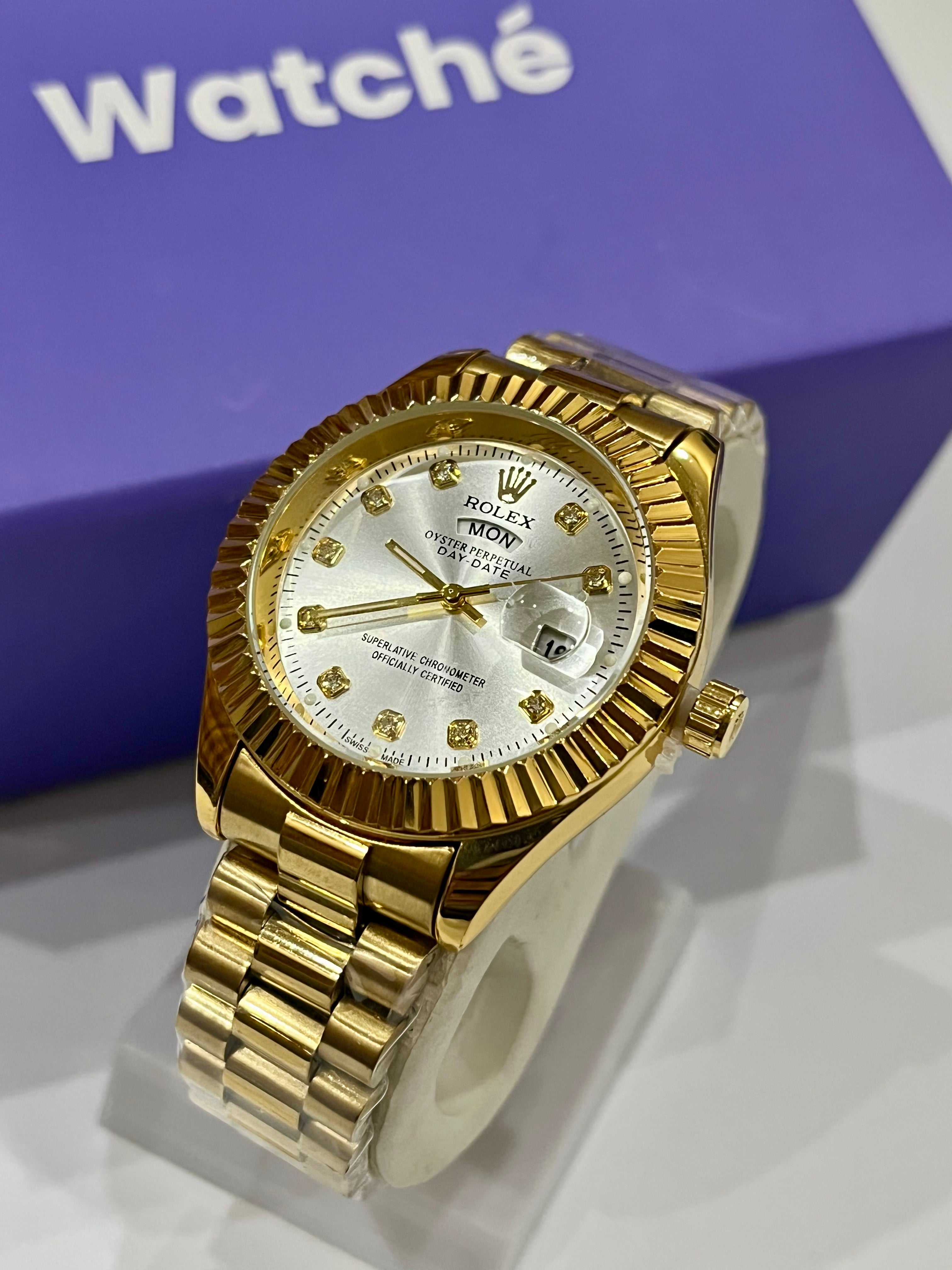 Rolex Day & Date - Golden With White Dial GRR