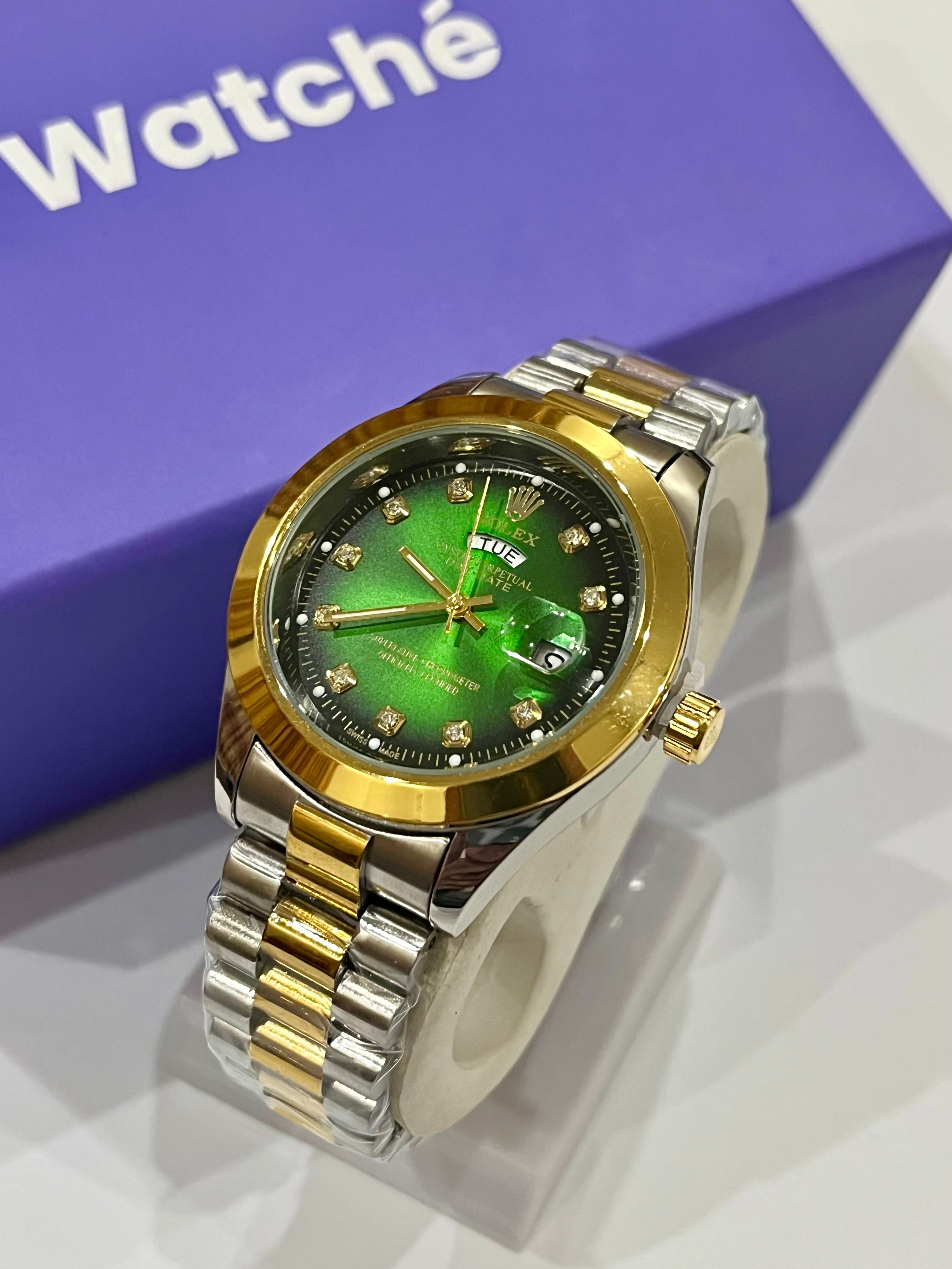 Rolex Day & Date - Two Tone Green Dial