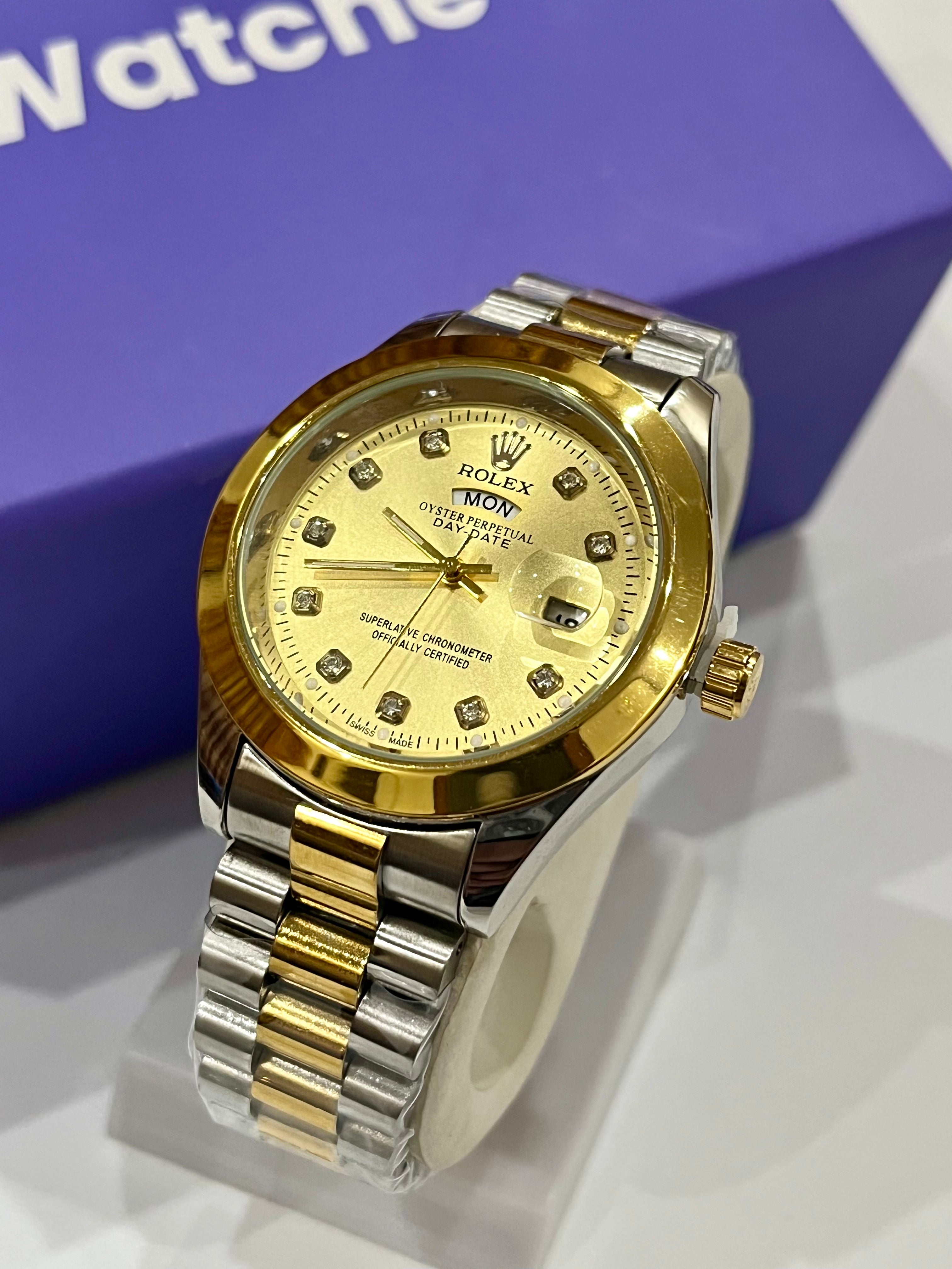 Rolex Day & Date - Two Tone Golden Dial