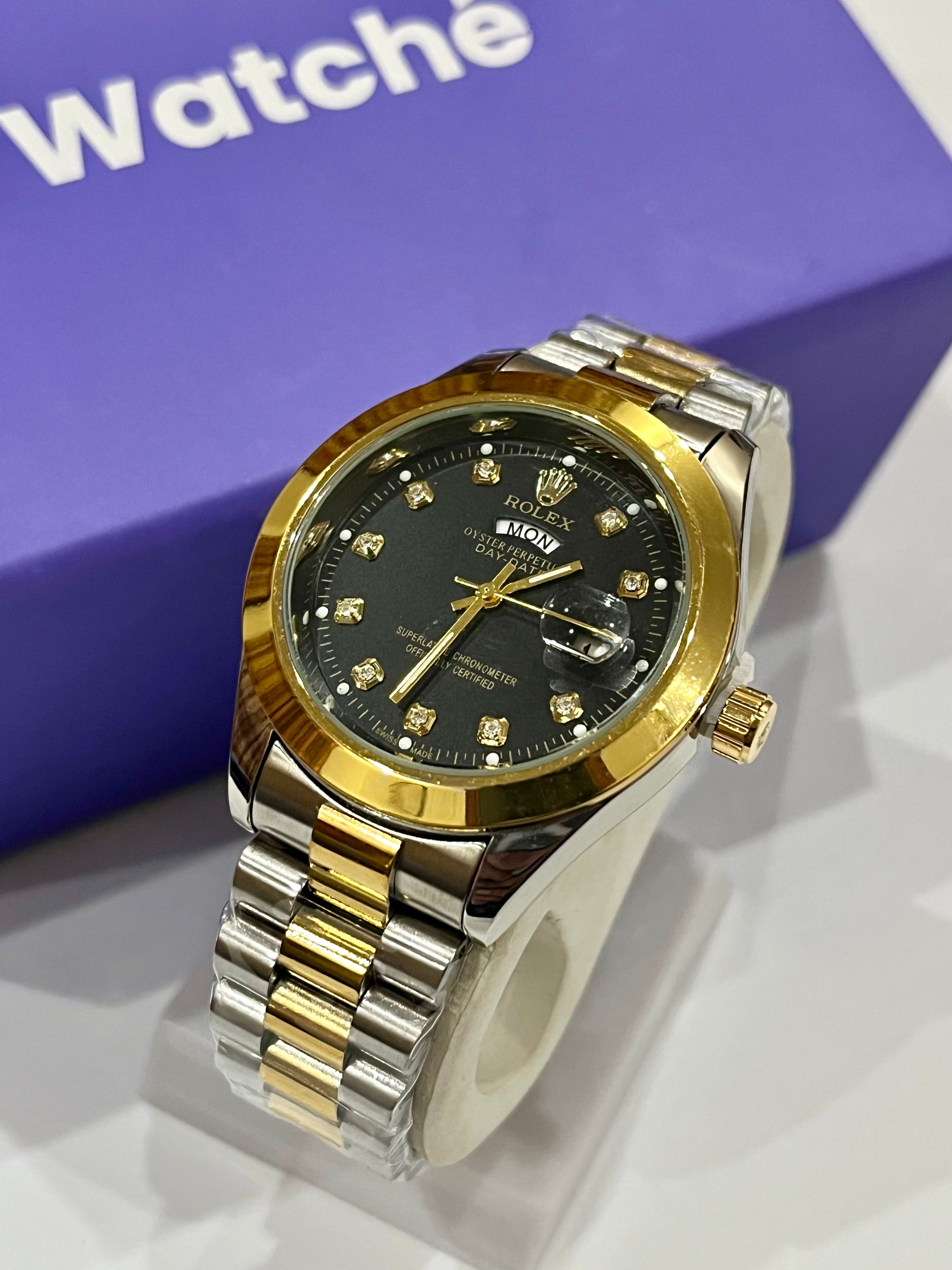 Rolex Day & Date - Two Tone Black Dial