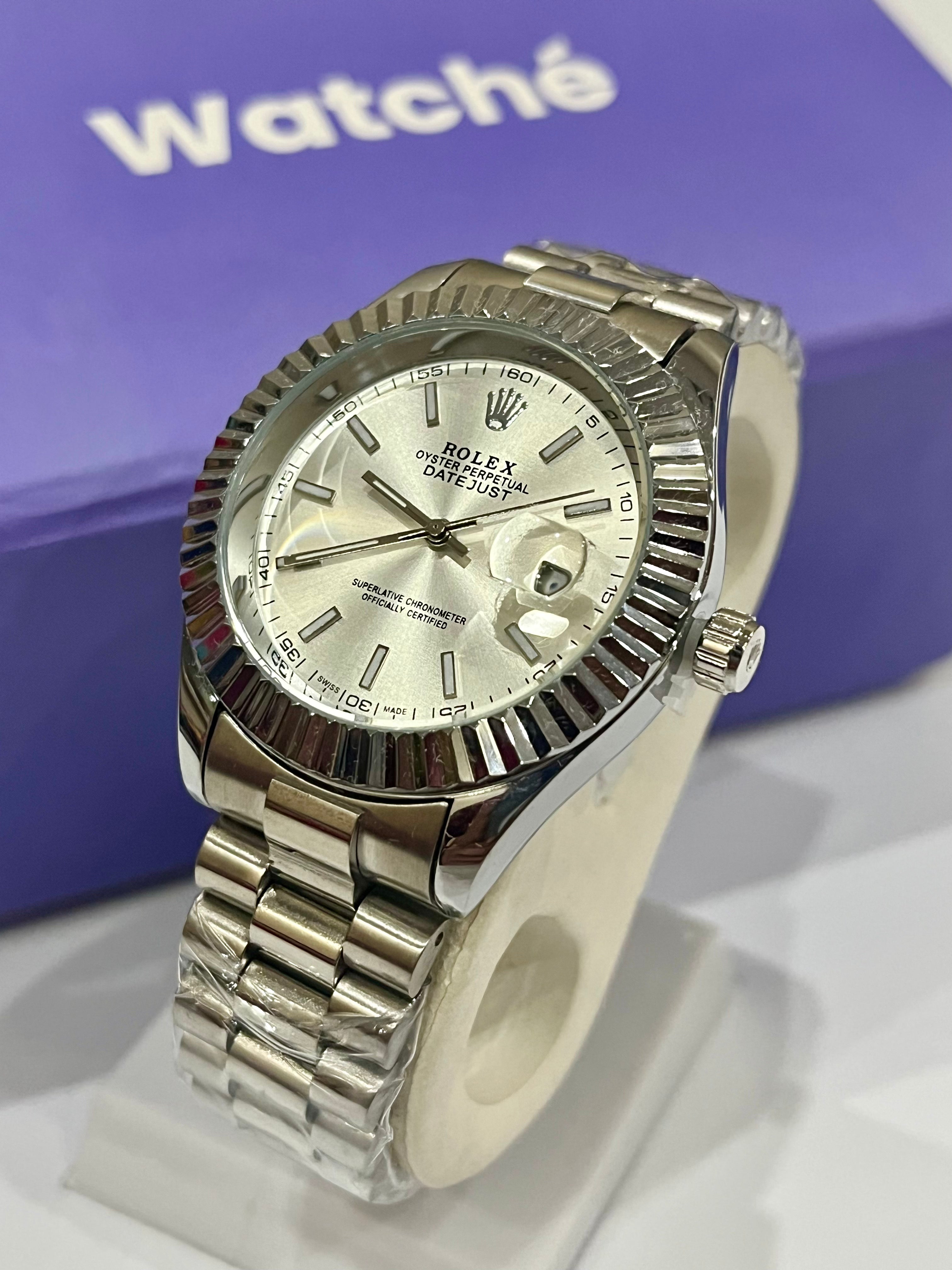 RLX Men - Date Only - Silver With White Dial GRR LNG